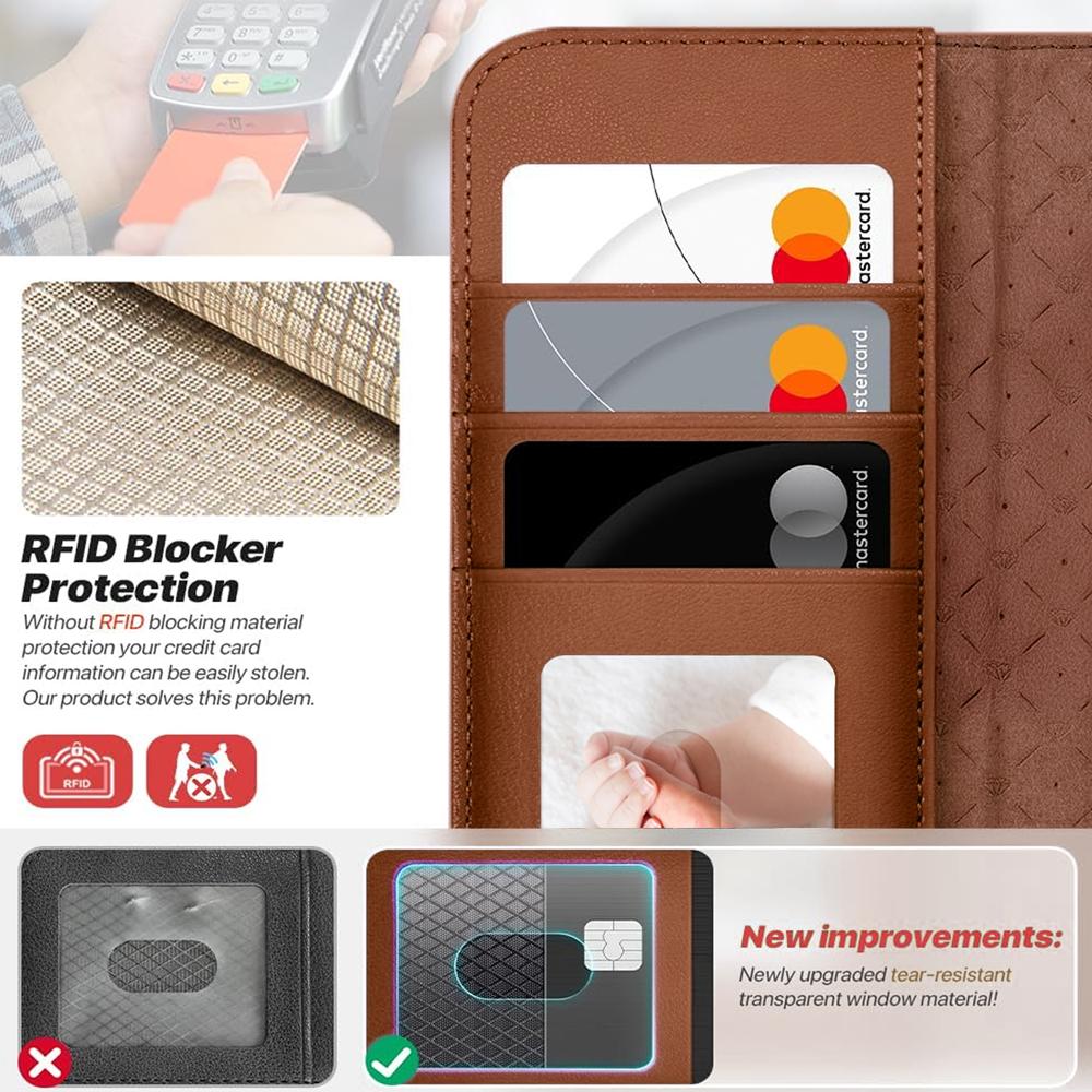 Magnetic Wallet für Apple iPhone Air in Braun