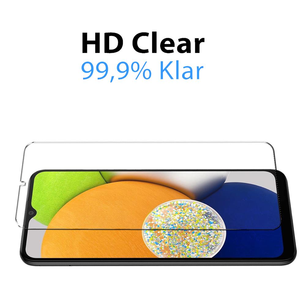 4in1 Glas Set für Samsung Galaxy A03