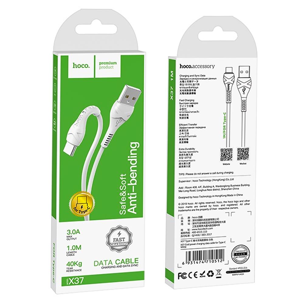 Hoco USB Kabel - X37 Type C - 1M in Weiss