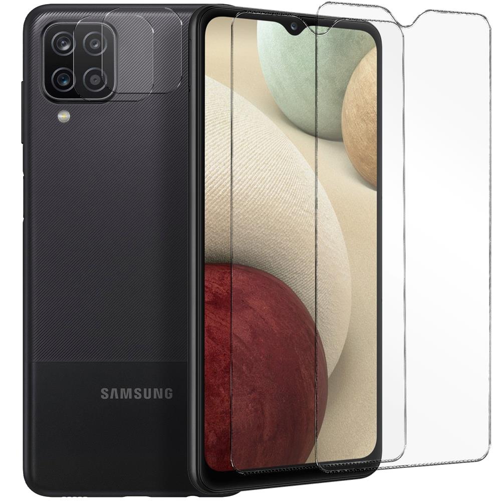 4in1 Glas Set für Samsung Galaxy A12 / M12
