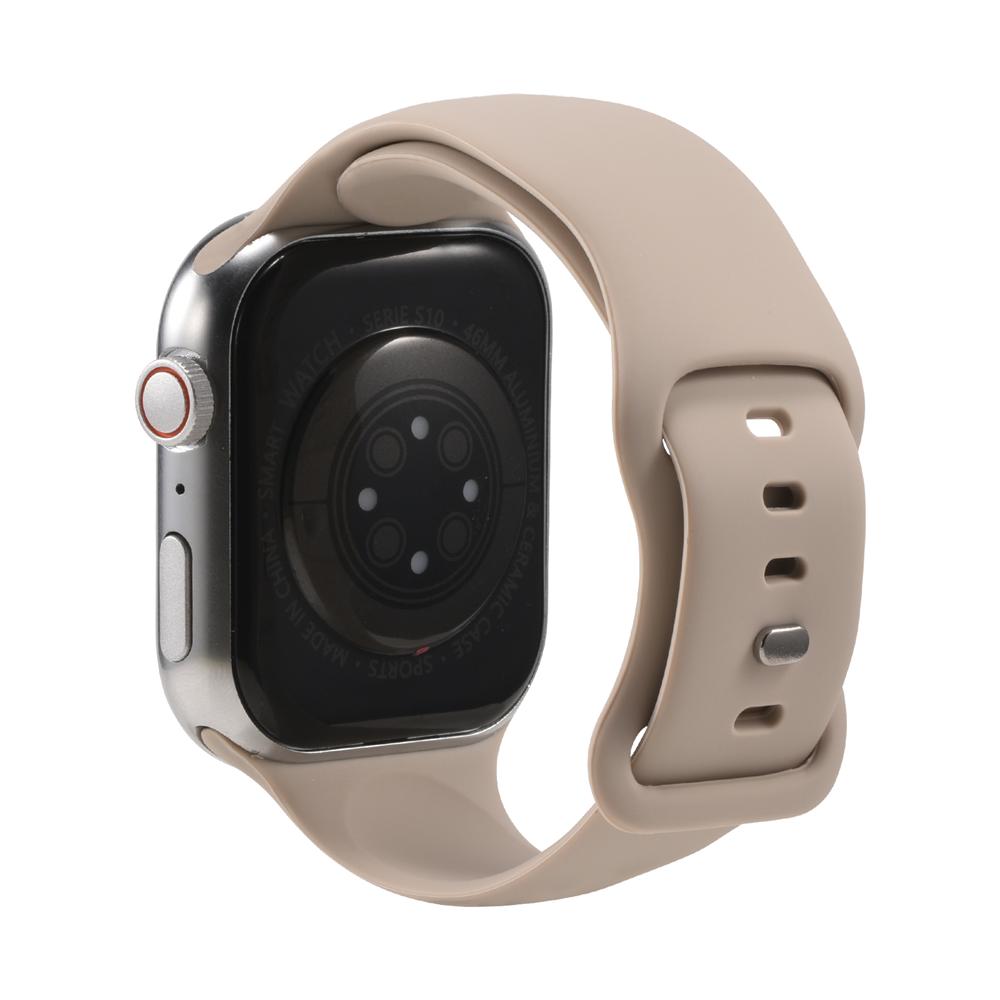 Silikonarmband Butterfly Apple Watch 1-11/SE1-3/Ultra1-3 - 42/44/45/49mm in Champagner - Größe L