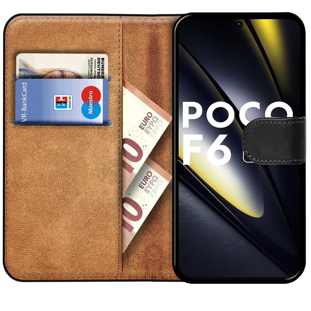 Basic Wallet für Xiaomi Poco F6 in Schwarz