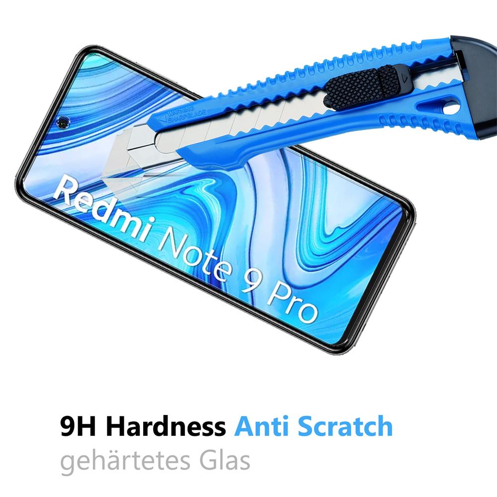 4in1 Glas Set für Xiaomi Redmi Note 9 Pro