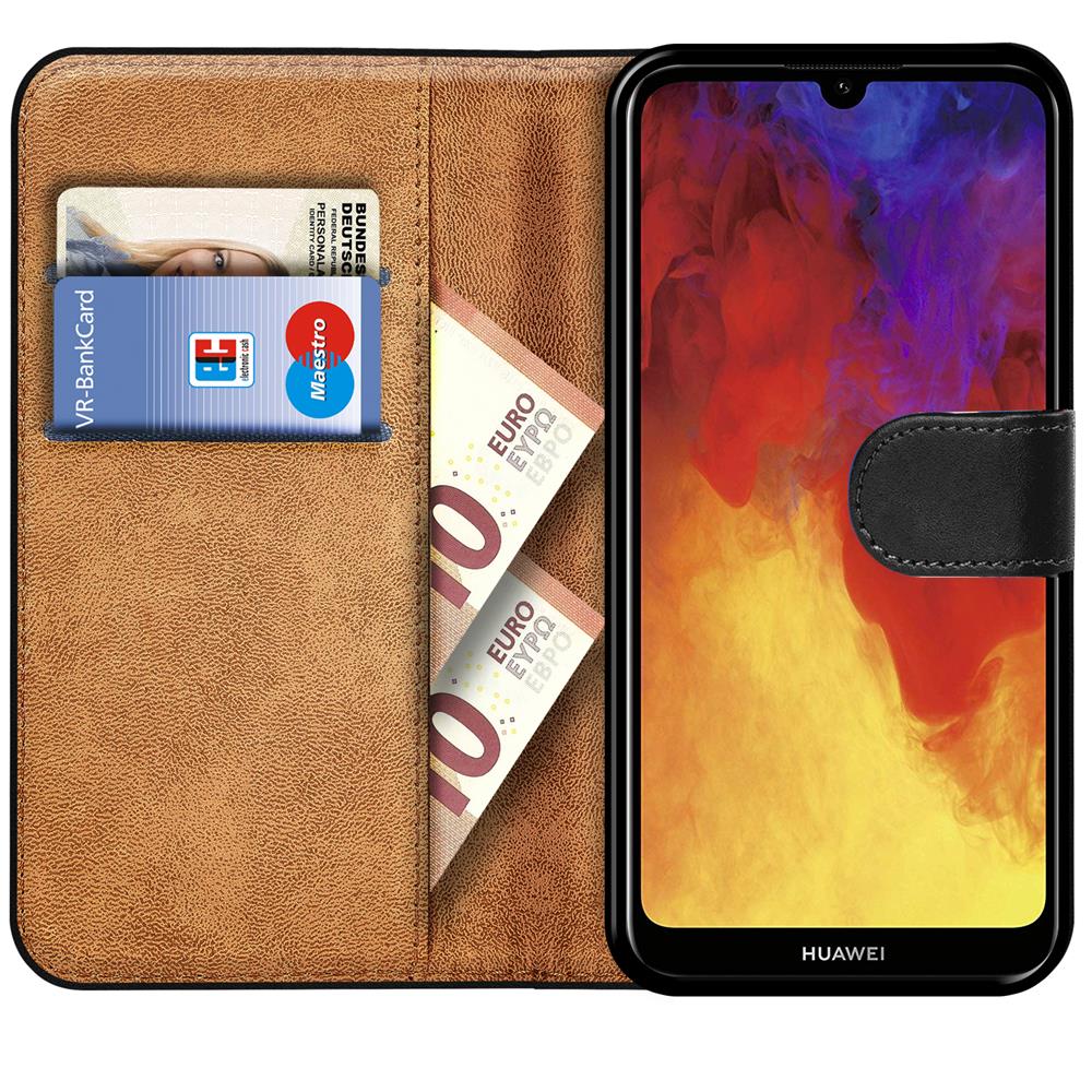 Basic Wallet für Huawei Y6 2019 in Schwarz