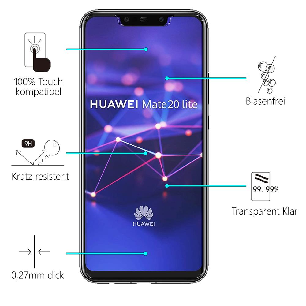 Glas 2in1 für Huawei Mate 20 Lite