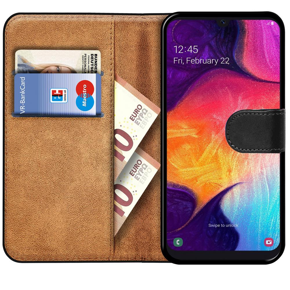 Basic Wallet für Samsung Galaxy A70 / A70s in Schwarz