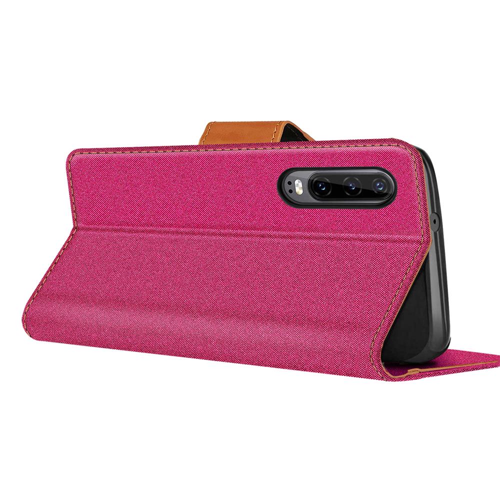 Textil Wallet für Huawei P30 in Pink
