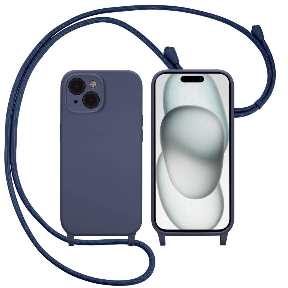 Connect Case Colour inkl. Kette für Apple iPhone 15 Plus in Blau