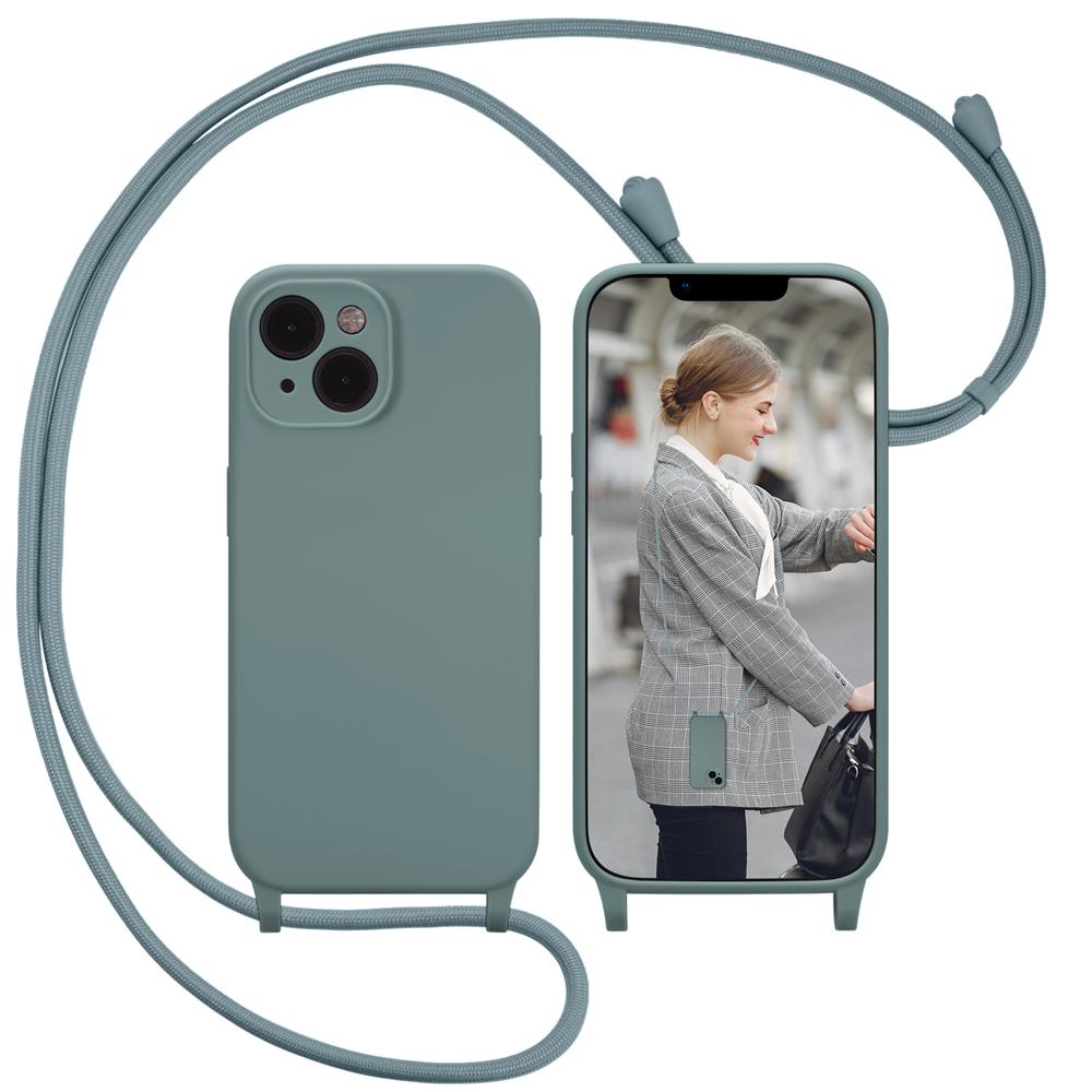 Connect Case Colour inkl. Kette für Apple iPhone 14 in Dunkelgrün