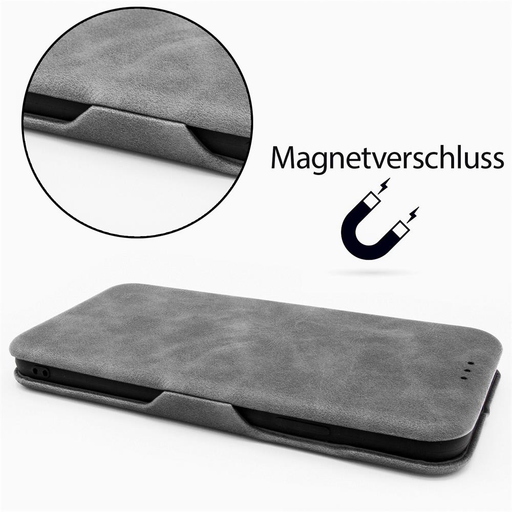 Shell Flip für Apple iPhone 11 in Grau Shell Flip für Huawei Y6P in Grau