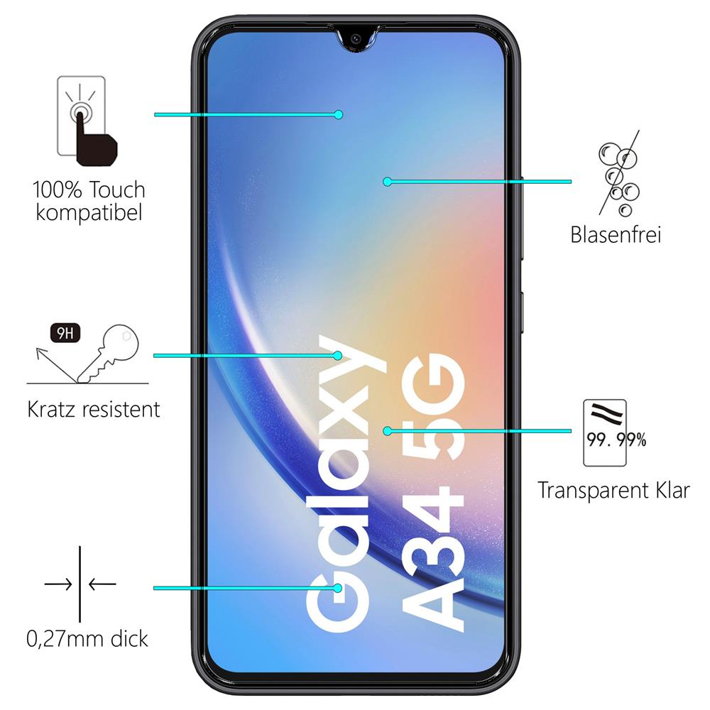 Glas 2in1 für Samsung Galaxy A34 5G