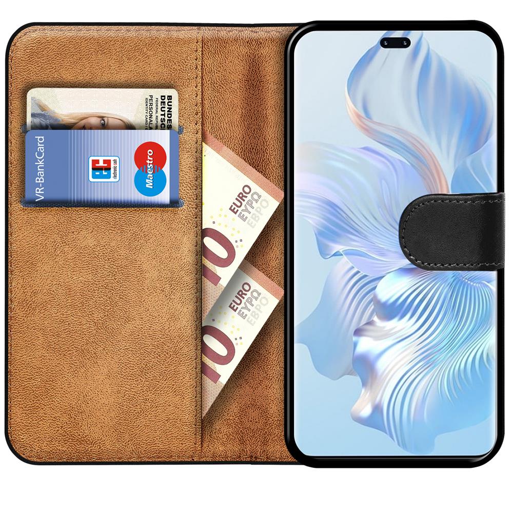 Basic Wallet für Honor 80 Pro in Schwarz
