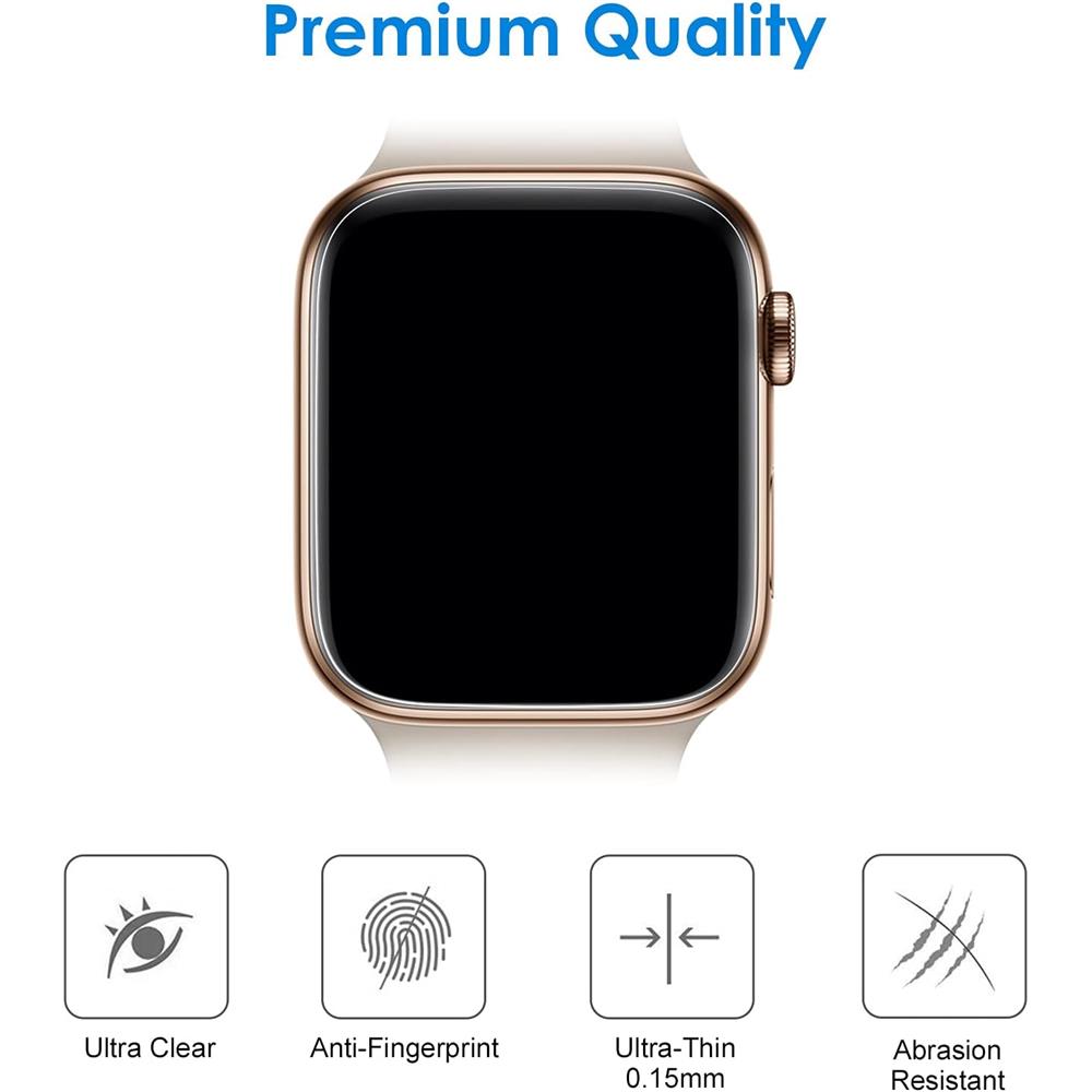 Clear Schutzfolie für Apple Watch 4 / 5 / 6 - 44mm im 2er Pack
