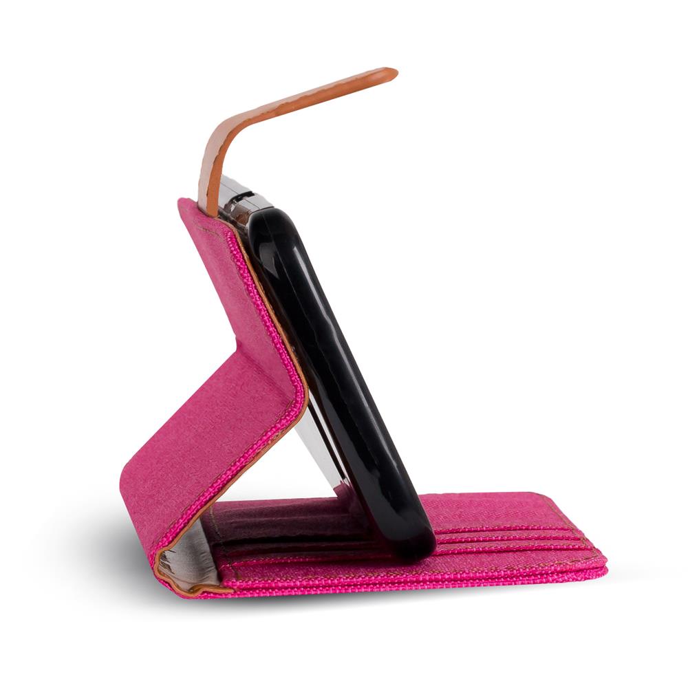 Textil Wallet für Wiko Tommy in Pink