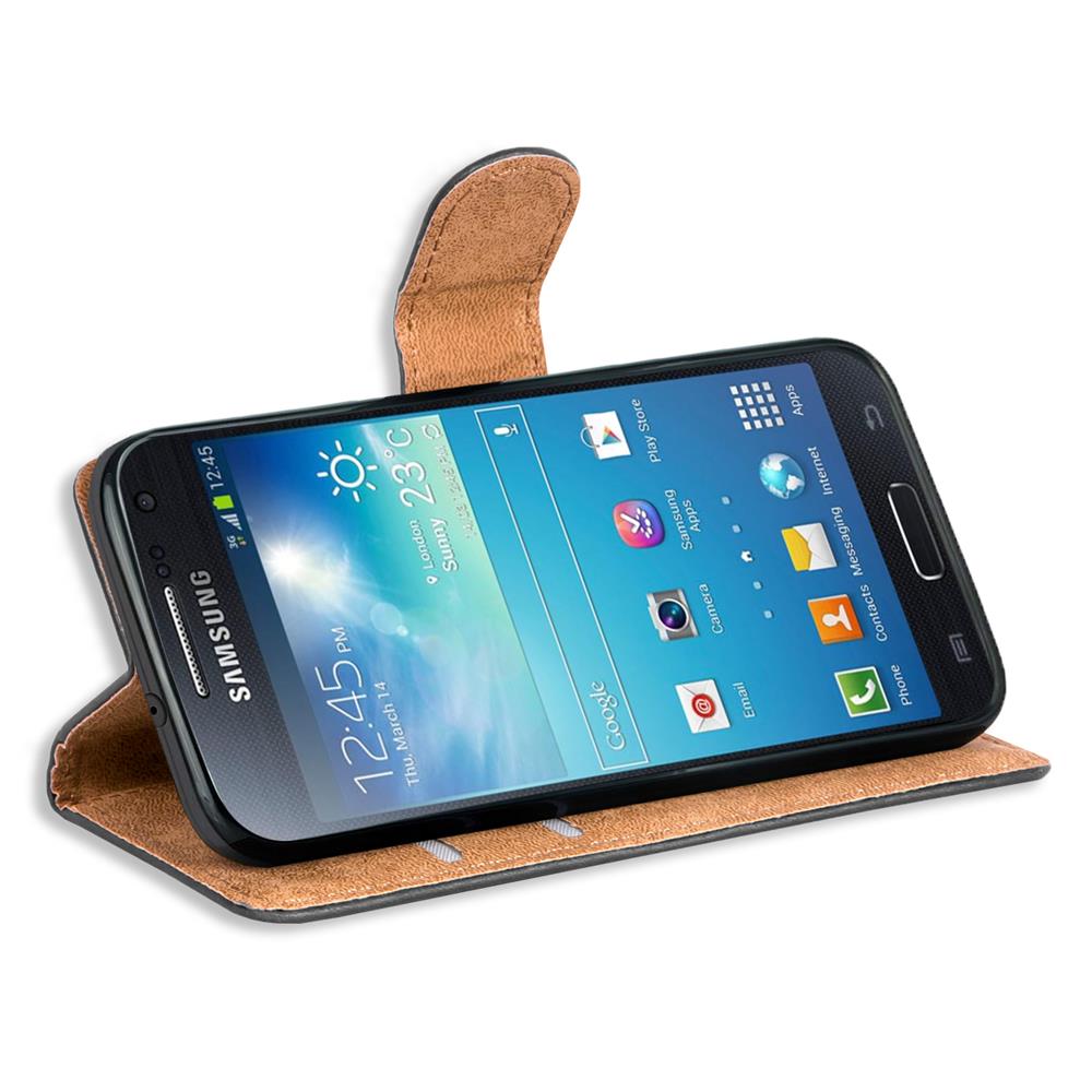 Basic Wallet für Samsung Galaxy S4 Mini in Schwarz