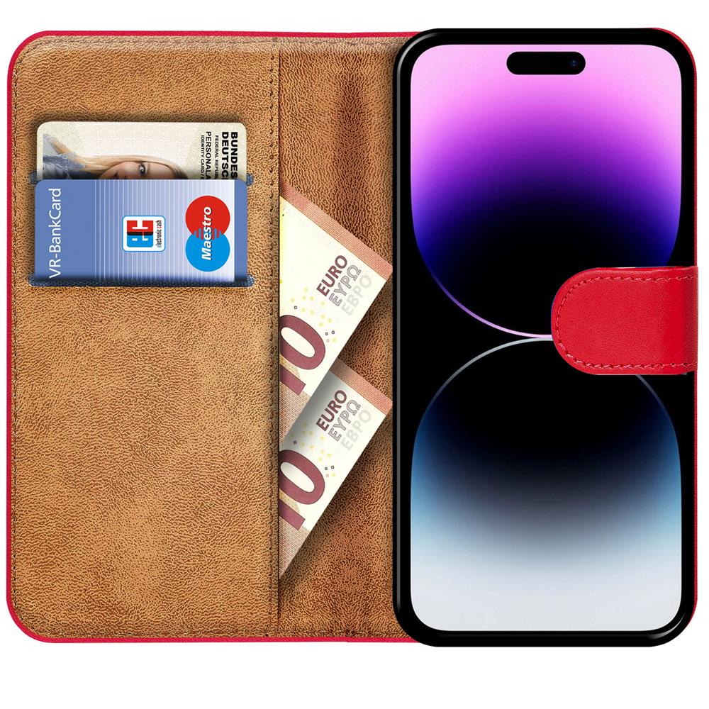 Basic Wallet für Apple iPhone 14 Pro Max in Rot
