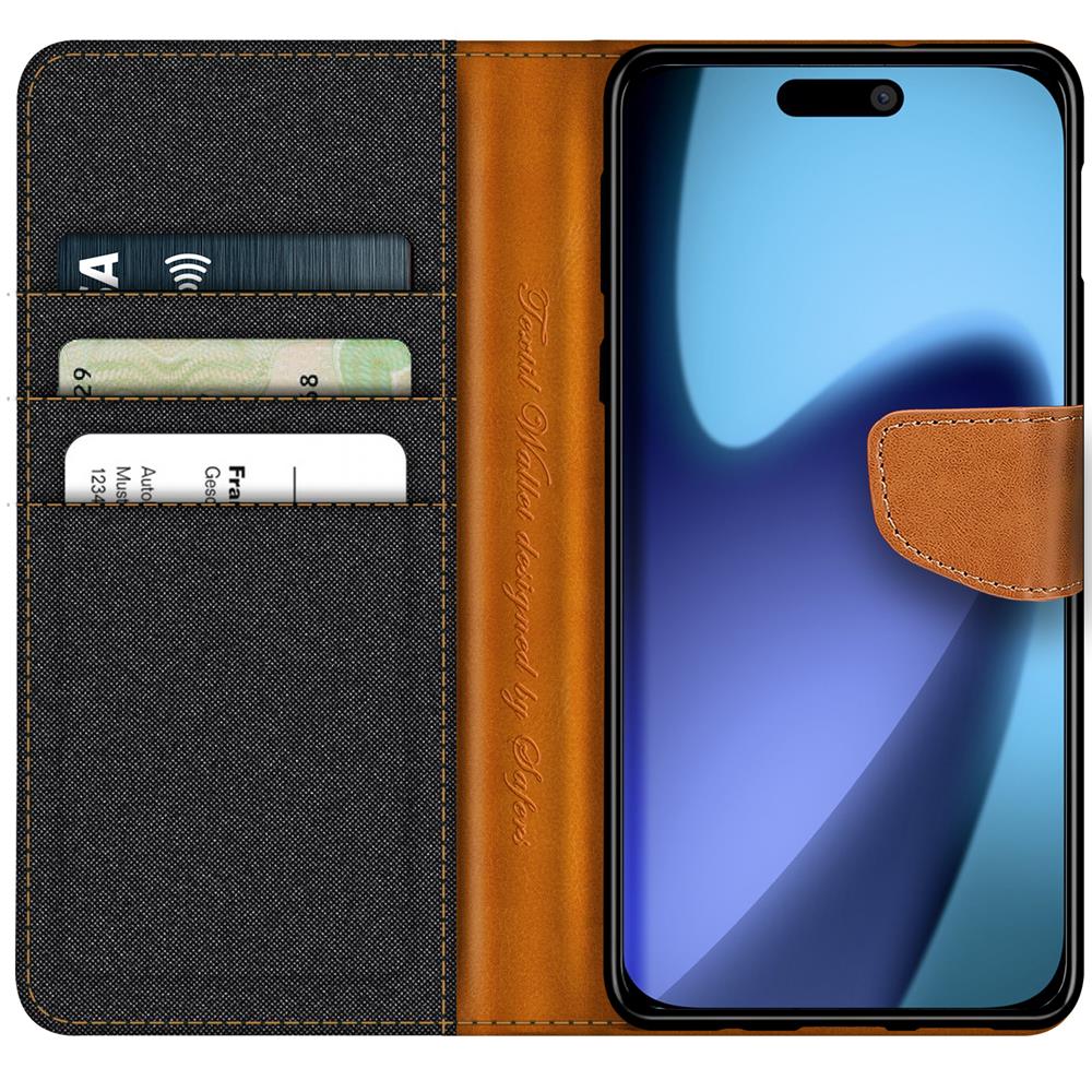 Textil Wallet für Apple iPhone Air (2025) in Schwarz