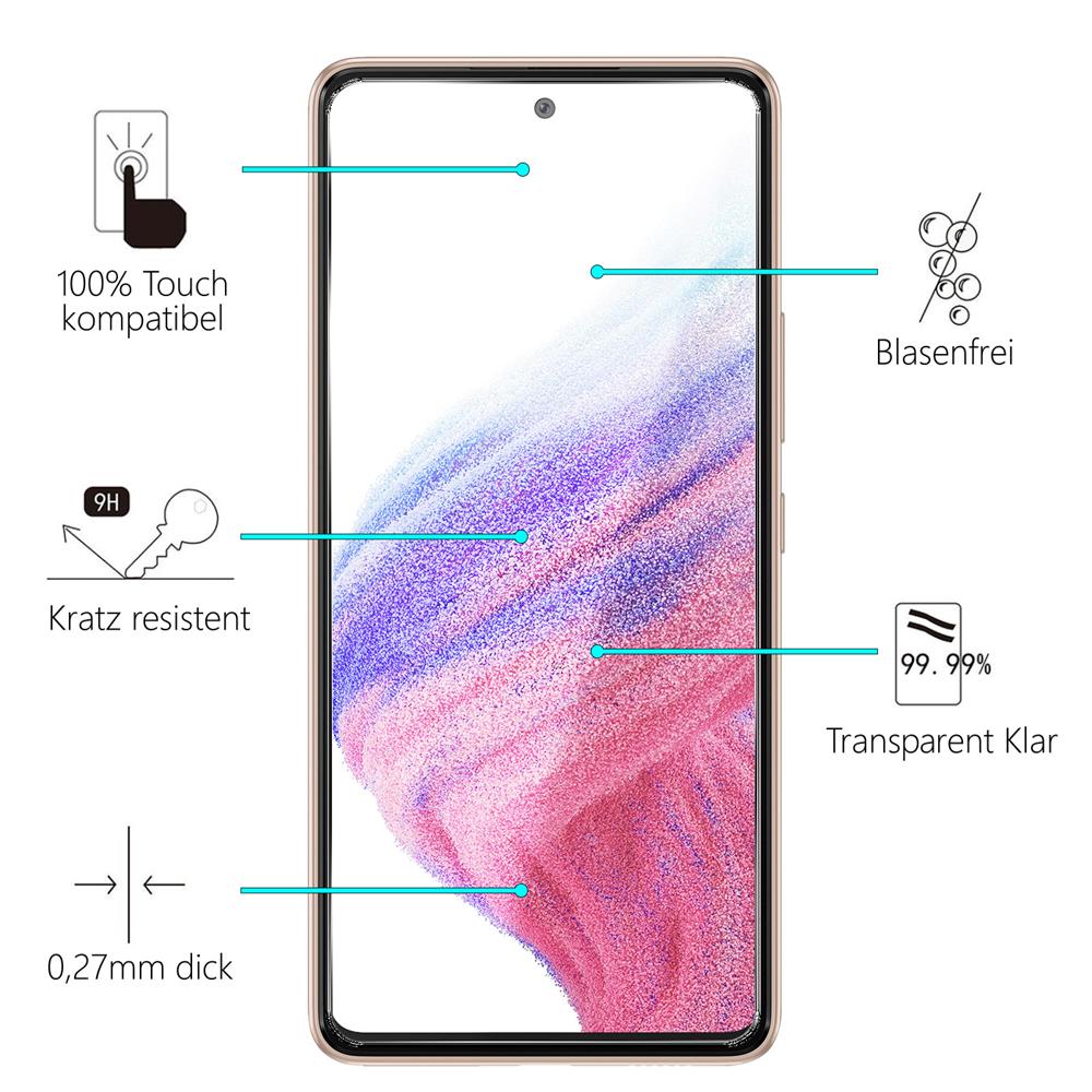 Glas 2in1 für Samsung Galaxy A53 5G