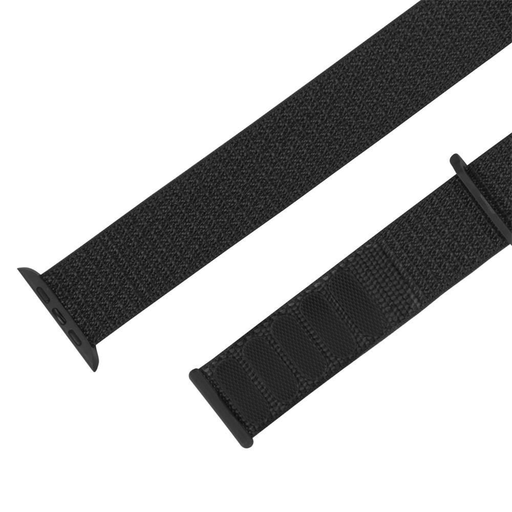 Fitnessarmband Nylon für Apple Watch 1-9 - 42/44/45 in Schwarz