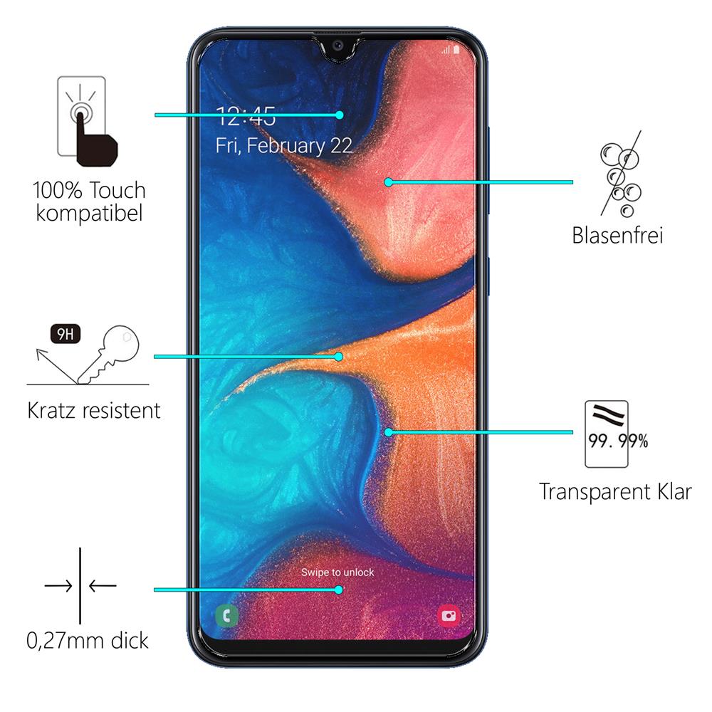 Glas 2in1 für Samsung Galaxy A20e