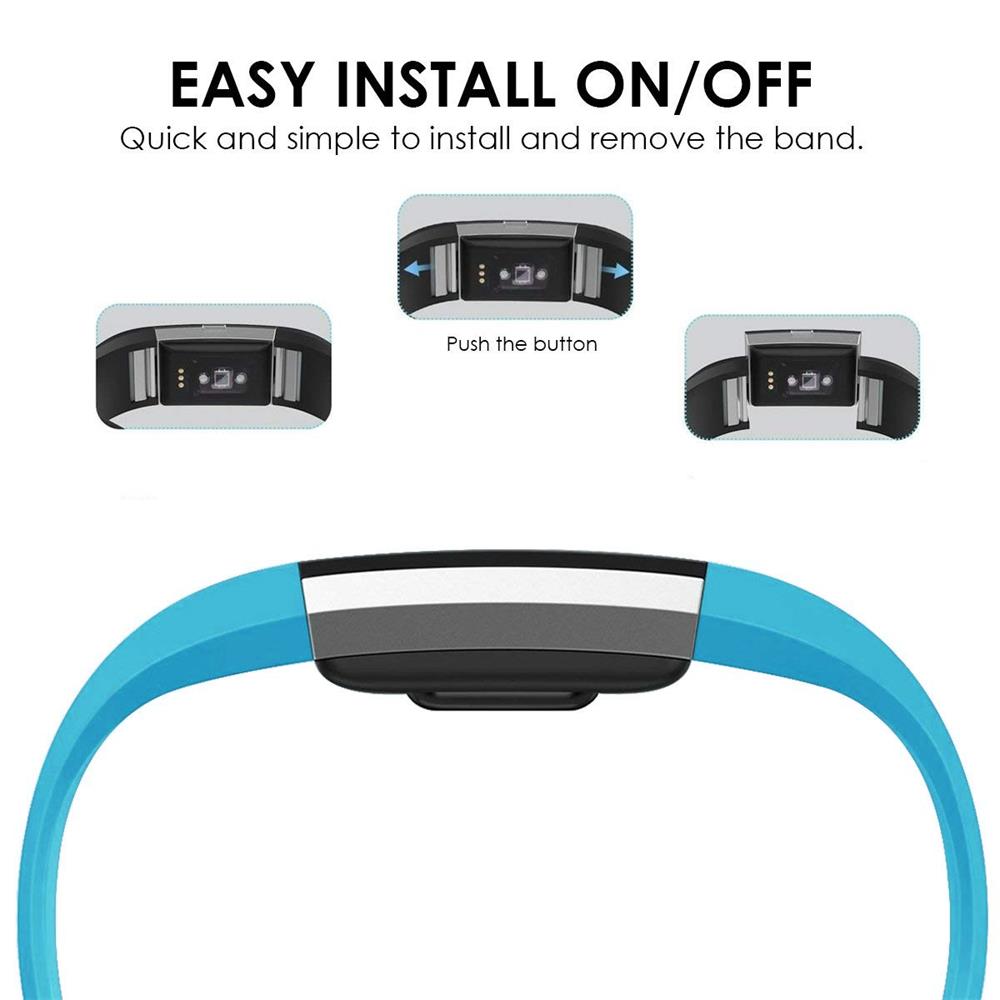 Fitnessarmband TPU für Fitbit Charge 2 - Größe S in Hellblau