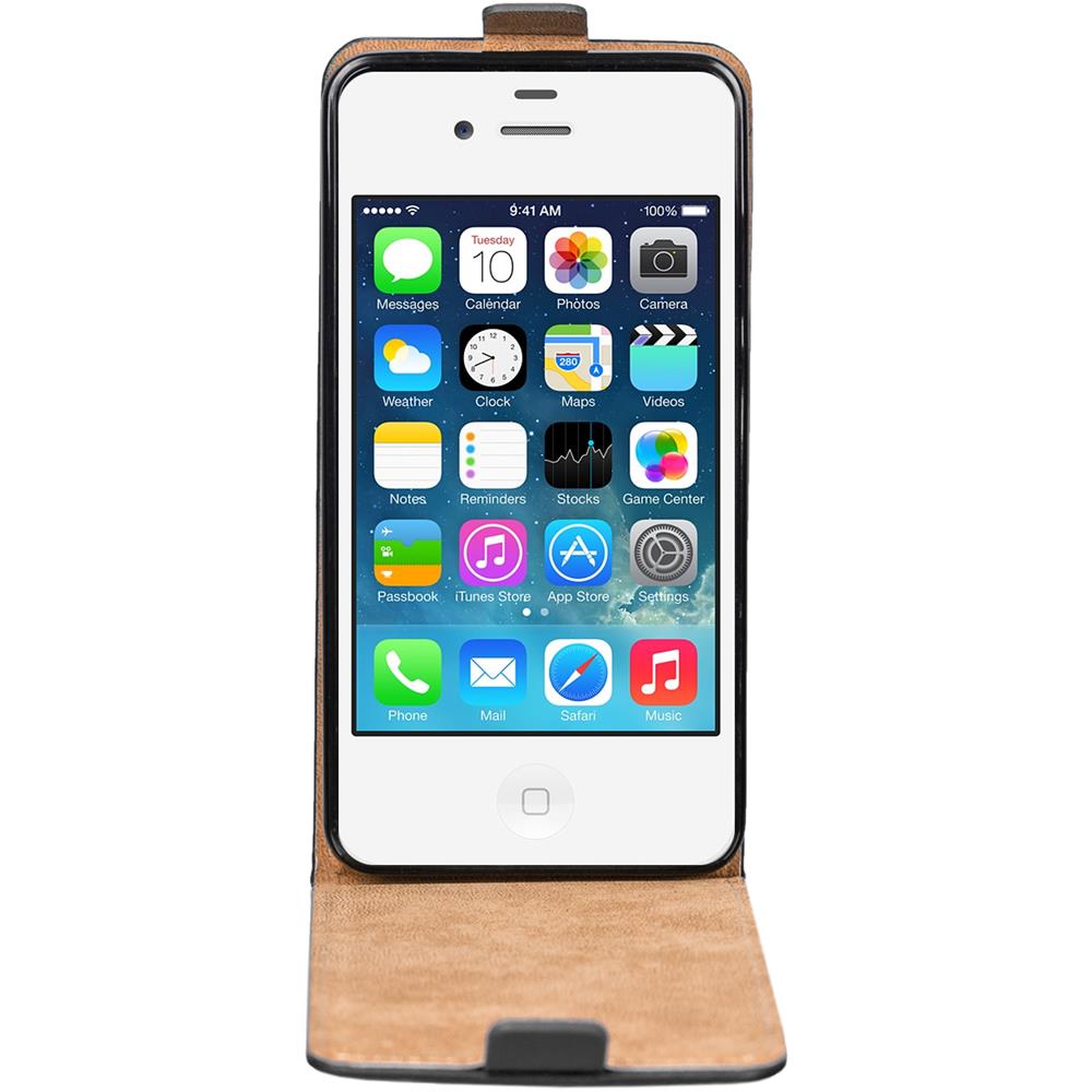 Basic Flip für Apple iPhone 4 / 4S in Schwarz