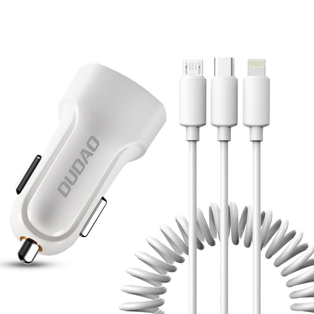 Dudao Kfz-Ladegerät 3in1 - R7 - Weiss