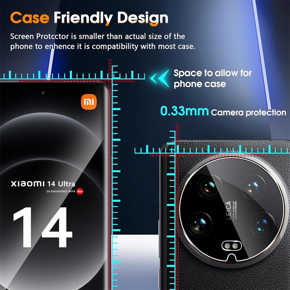 4in1 Glas Set für Xiaomi 14 Ultra