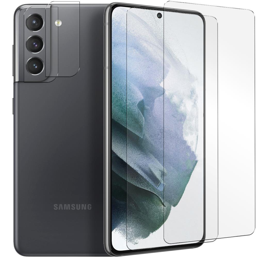4in1 Glas Set für Samsung Galaxy S21 FE