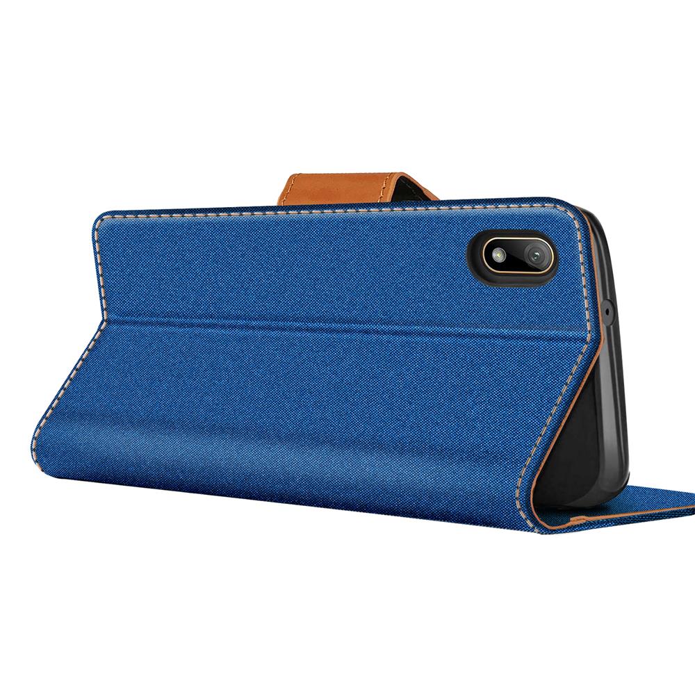 Textil Wallet für Huawei Y5 2019 in Blau