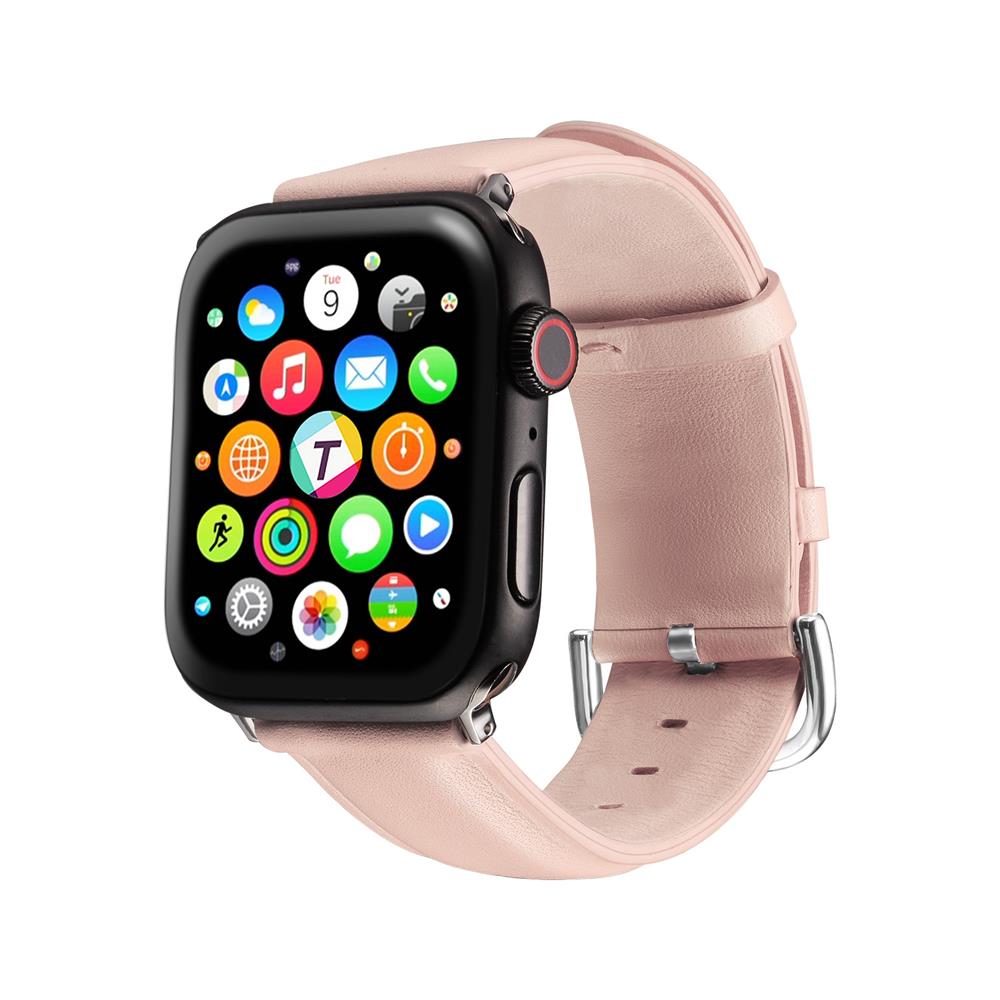 Fitnessarmband LEDER für Apple Watch 1-9 - 42/44/45 Gr. L in Rosa