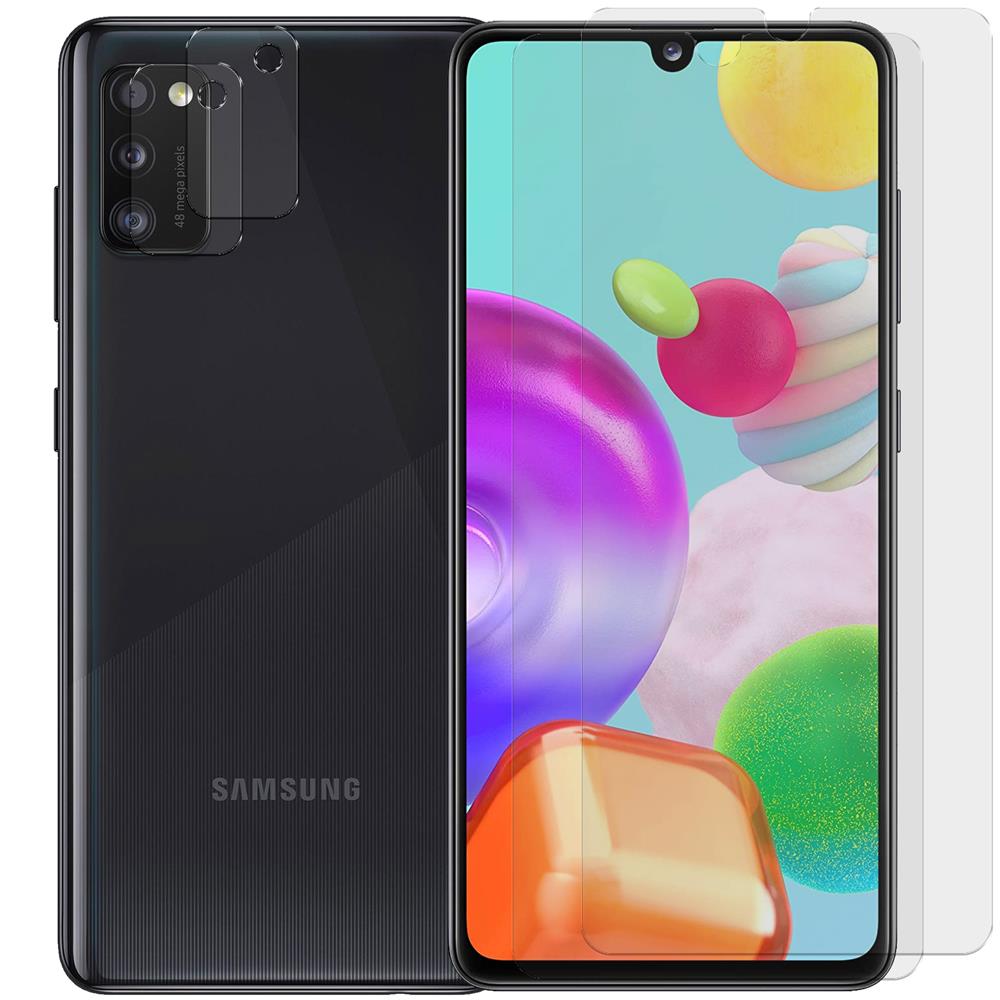4in1 Glas Set für Samsung Galaxy A41