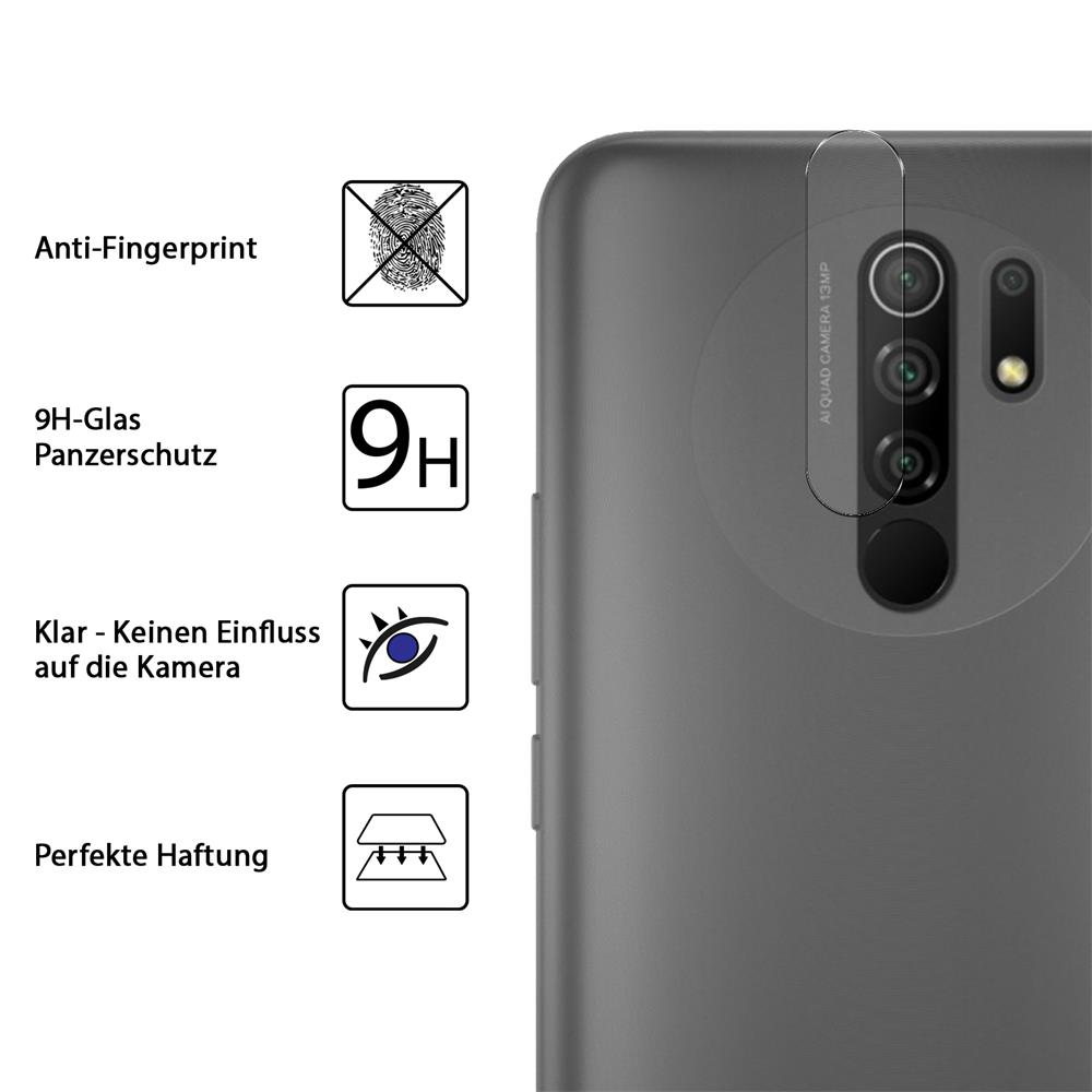 4in1 Glas Set für Xiaomi Redmi 9