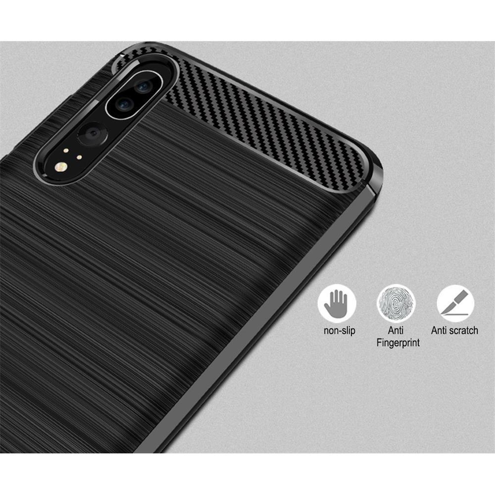 Carbon Brush TPU für Huawei P20 Pro in Schwarz