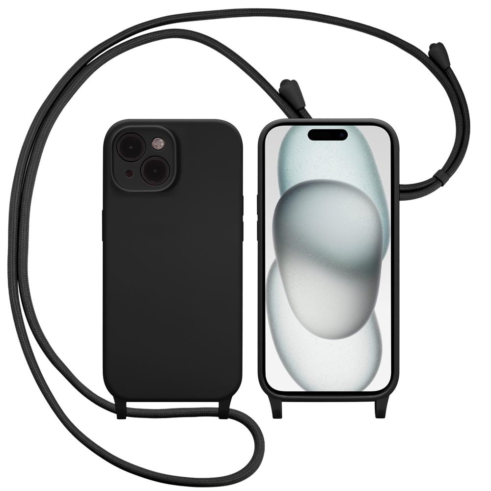 Connect Case Colour inkl. Kette für Apple iPhone 15 Plus in Schwarz