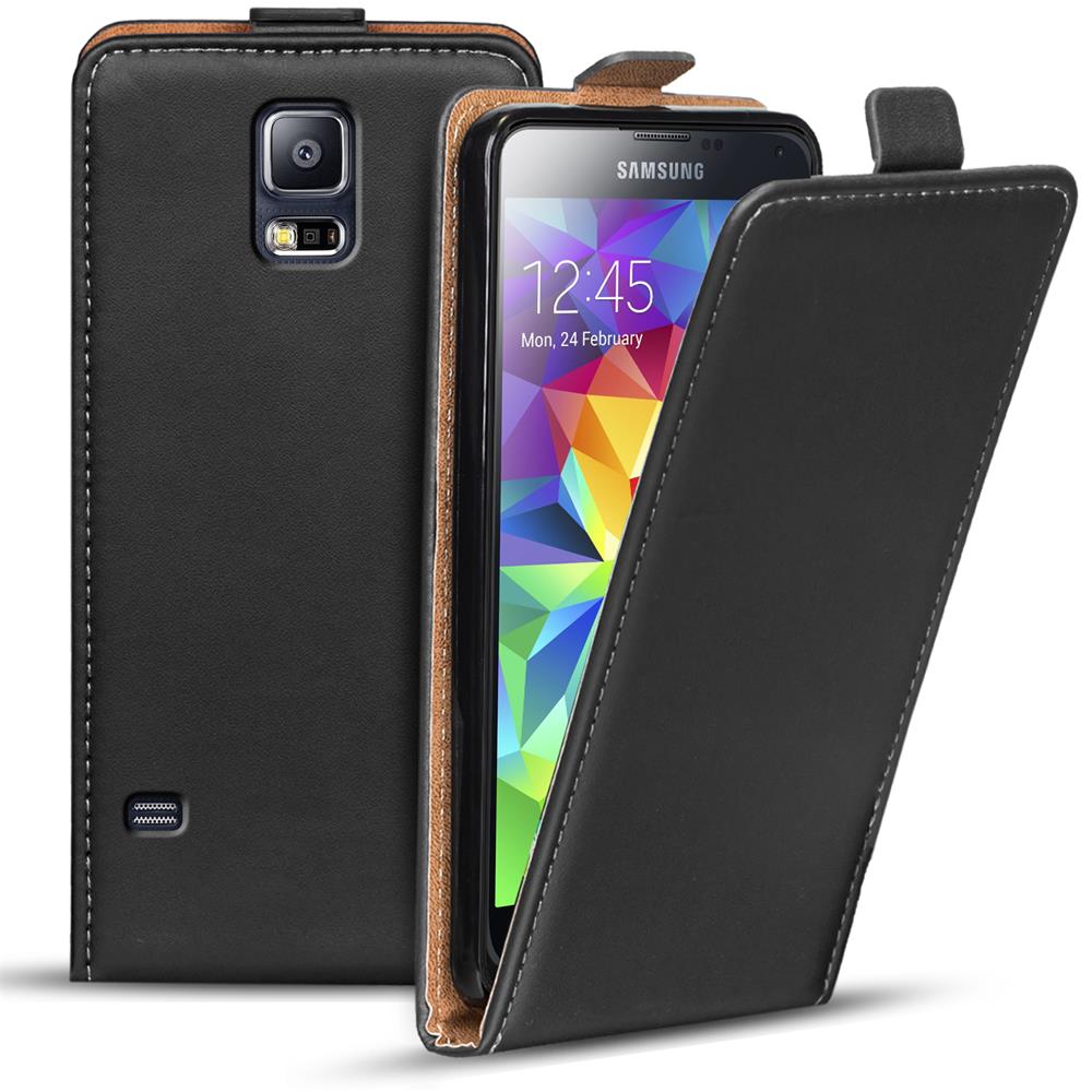 Basic Flip für Samsung Galaxy S5 Mini in Schwarz