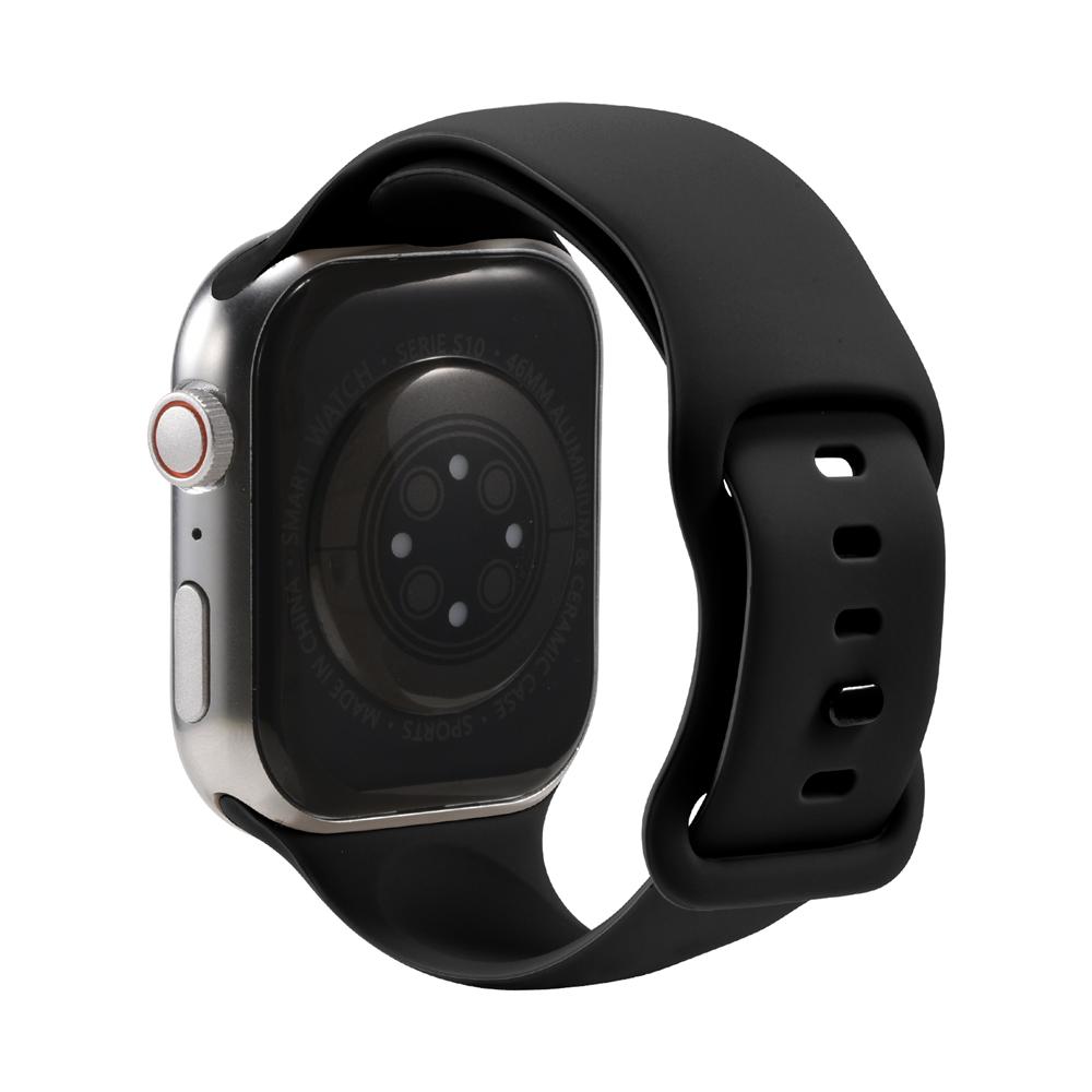 Silikonarmband Butterfly Apple Watch 1-11/SE1-3/Ultra1-3 - 42/44/45/49mm in Schwarz - Größe L