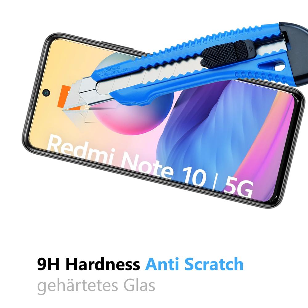 4in1 Glas Set für Xiaomi Redmi Note 10 5G