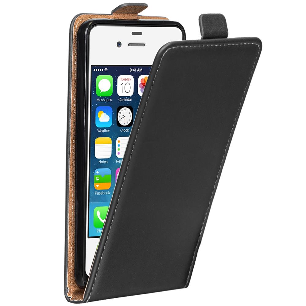 Basic Flip für Apple iPhone 4 / 4S in Schwarz