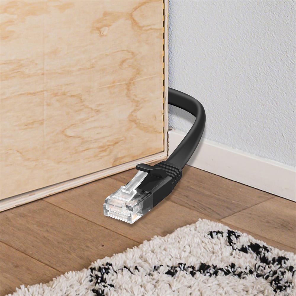 Patch FLAT Kabel Cat6 - PC-Flat-600A - 8M in Schwarz