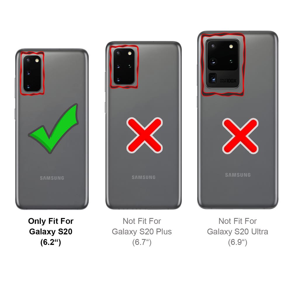 Electroplated Flip für Samsung Galaxy S20 in Schwarz