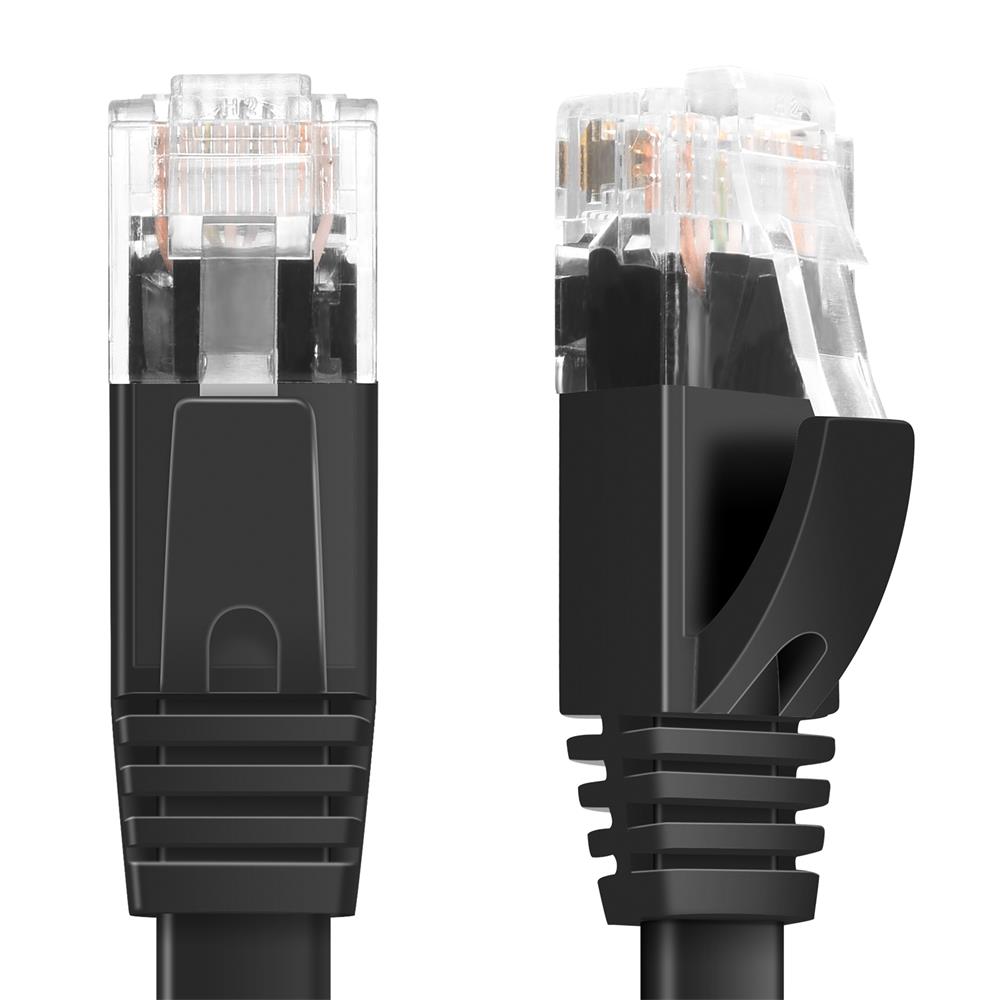 Patch FLAT Kabel Cat6 - PC-Flat-600A - 8M in Schwarz