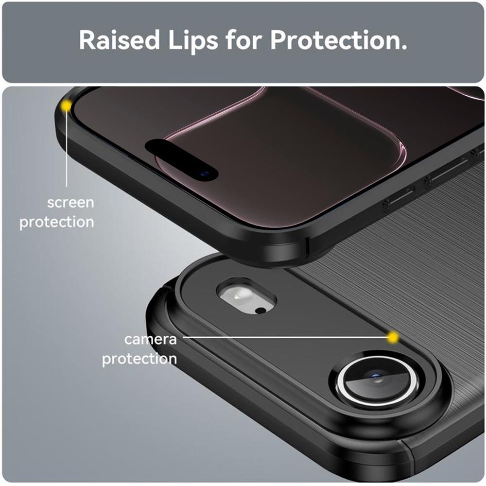 Carbon Brush TPU für Apple iPhone Air (2025) in Schwarz