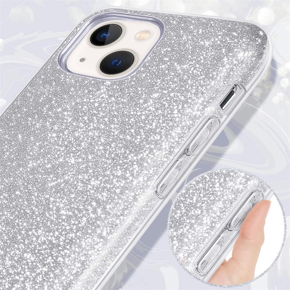Shiny TPU für Apple iPhone 14 Plus in Silber