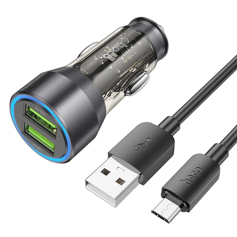 Hoco Kfz-Ladegerät - NZ12 microUSB in Schwarz