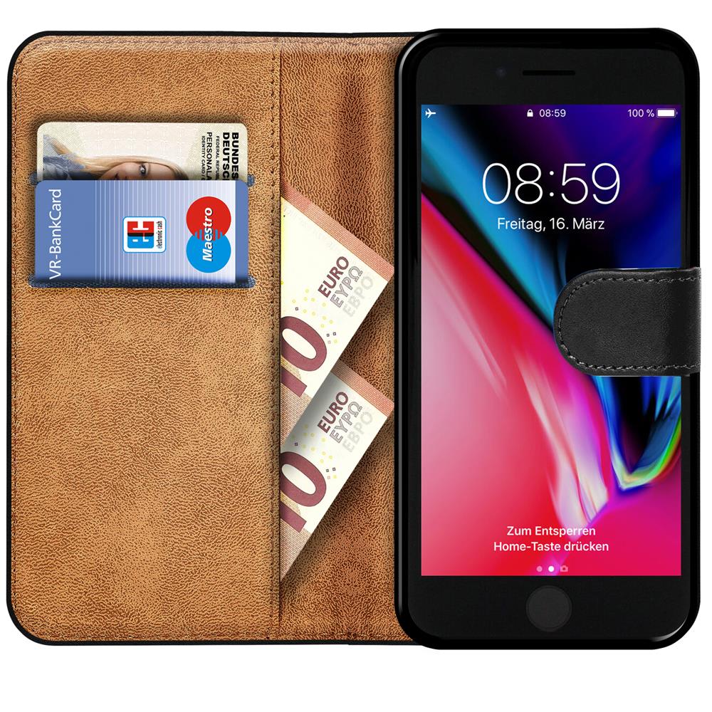Basic Wallet für Apple iPhone 7 Plus / 8 Plus in Schwarz