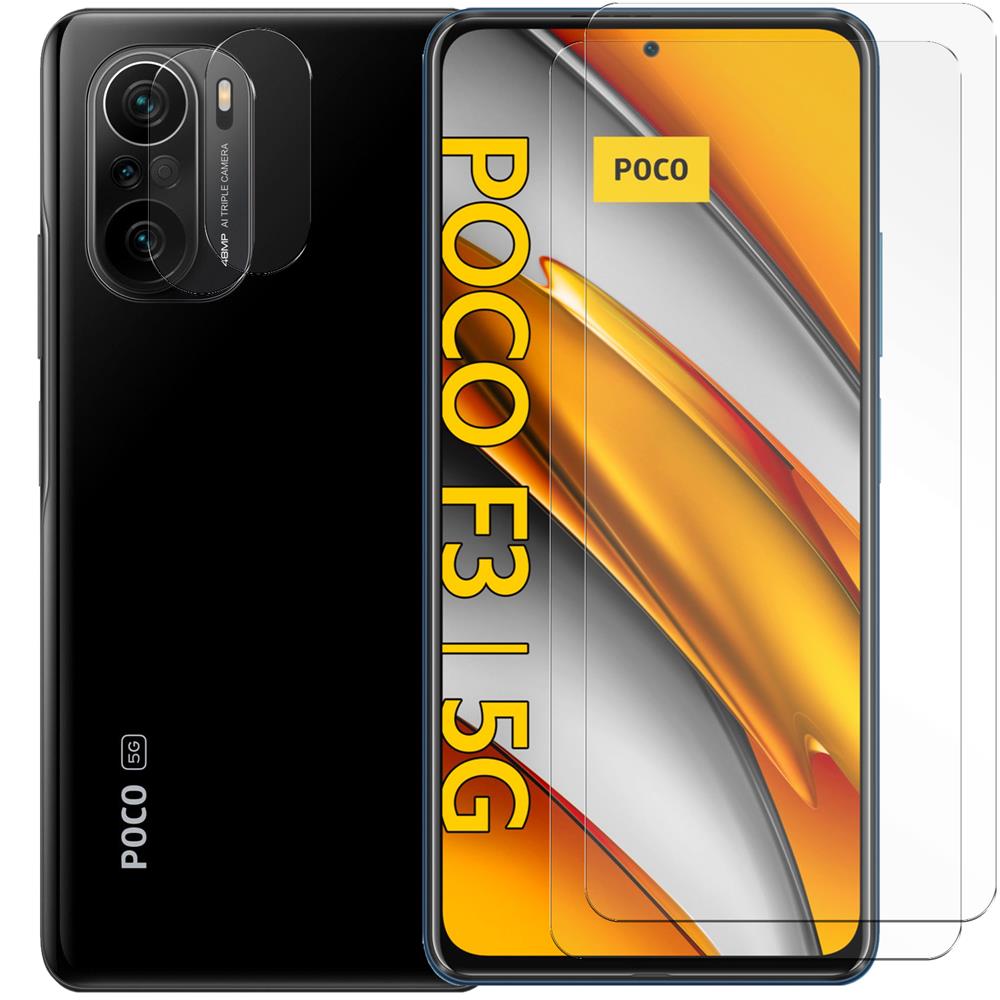 4in1 Glas Set für Xiaomi Poco F3 / Mi 11i