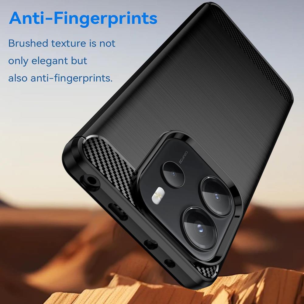 Carbon Brush TPU für Xiaomi Redmi Note 14 (4G) in Schwarz