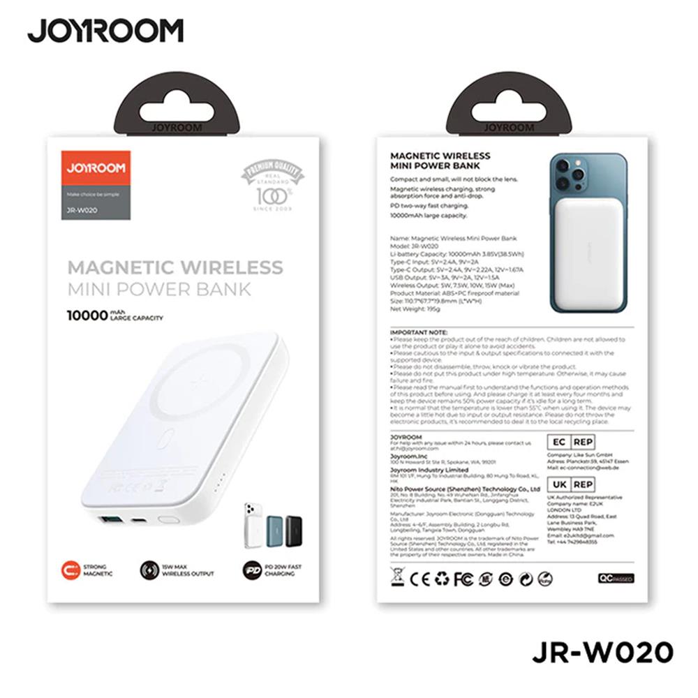 Power Bank - Joyroom - MagSafe JR-W020 - 10000 mAh in Weiss