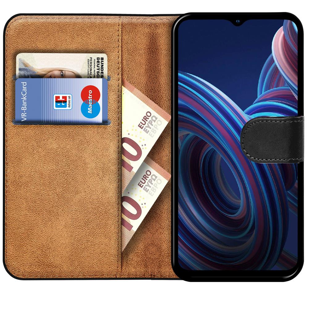 Basic Wallet für ZTE Blade A72 5G in Schwarz
